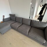 Canapea 4 locuri cu gezlong, Hallarp gri